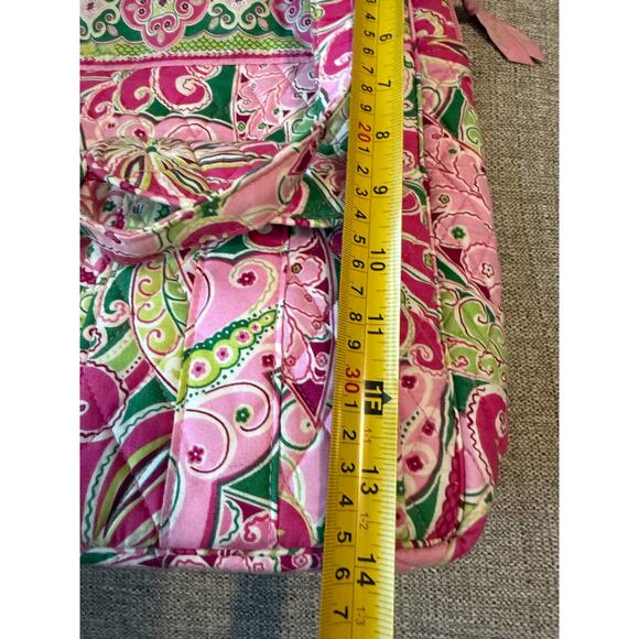Vera Bradley Tall Zip Tote – Retired “Pinwheel Pink” Pattern pink green